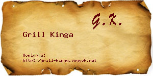 Grill Kinga névjegykártya